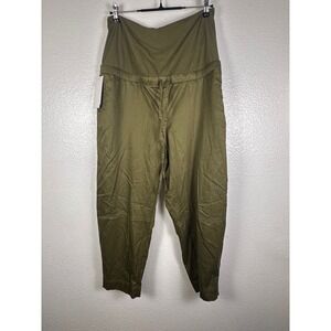Isabel by Ingrid & Isabel Maternity Jogger Pants Olive Green Size L NWT